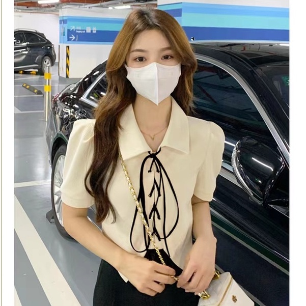 Áo Thun Tay Ngắn Dáng Ôm Phong Cách Thời Trang Hàn Quốc Cho Nữ