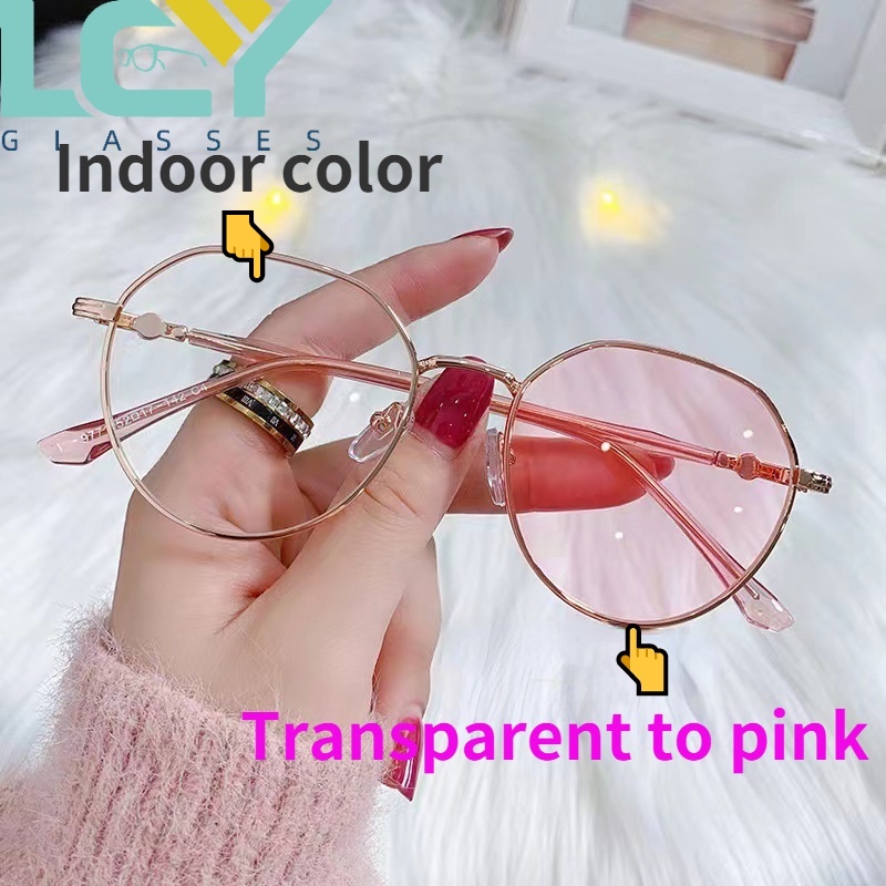 Kính Mát Gọng Kim Loại Thay Đổi Màu Sắc Thời Trang Cho Nam Và Nữ 9771