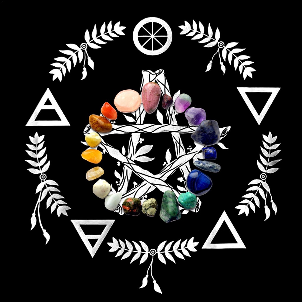Khăn Trải Bàn Hình Vuông Cho Bài Tarot 19.29in