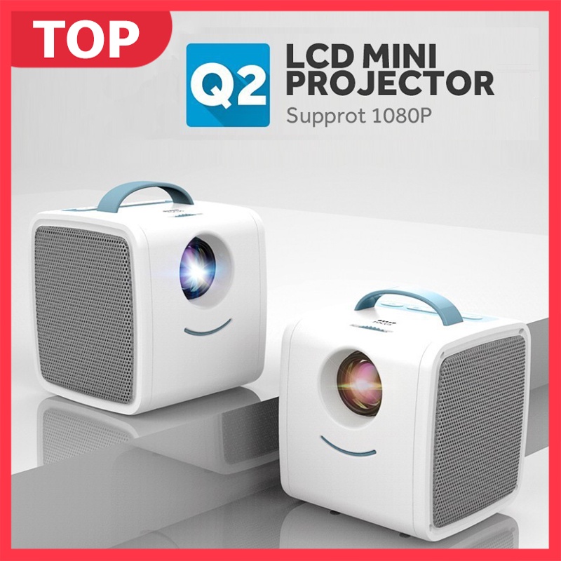 Máy Chiếu mini Q2 Di Động Có Màn Hình Điện Thoại Đa Ứng Dụng Cho Gia Đình