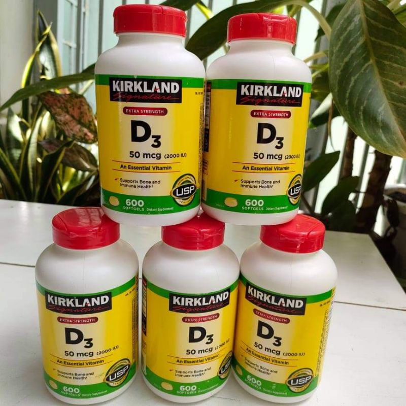 Viên Uống D3 Kirkland 50 cmg của Mỹ 600 viên
