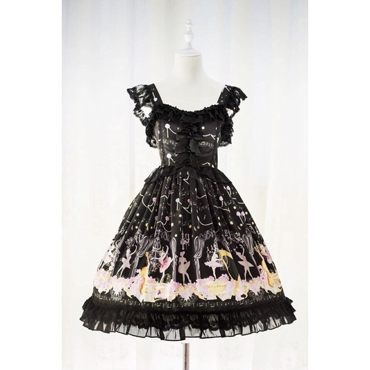 Váy đầm lolita đen hàng brand chính hãng