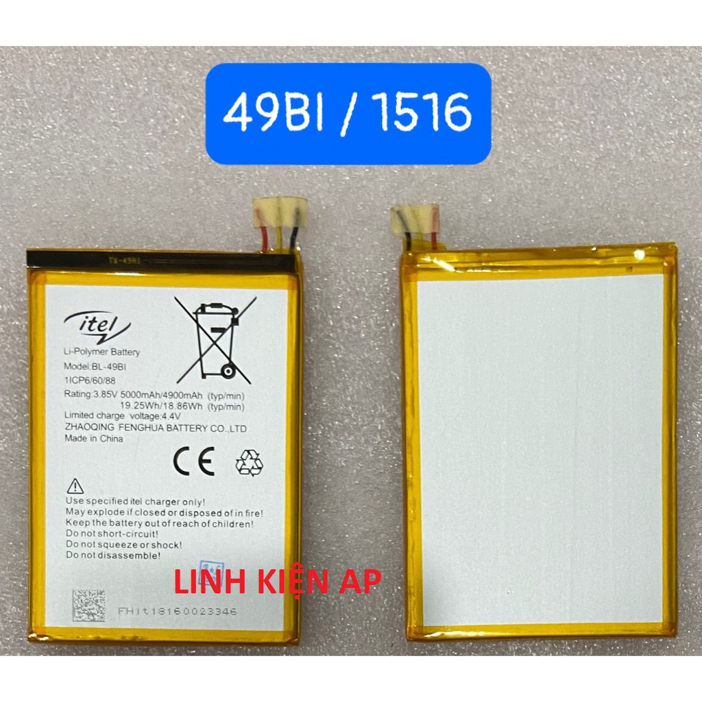 Pin Itel BL-49Bi PIN ĐIỆN THOẠI ITEL 1516, 1516 PLUS BL-49BI ZIN