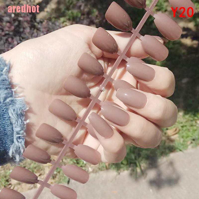 [Hàng mới về] Set 24 móng tay giả màu sắc thời trang