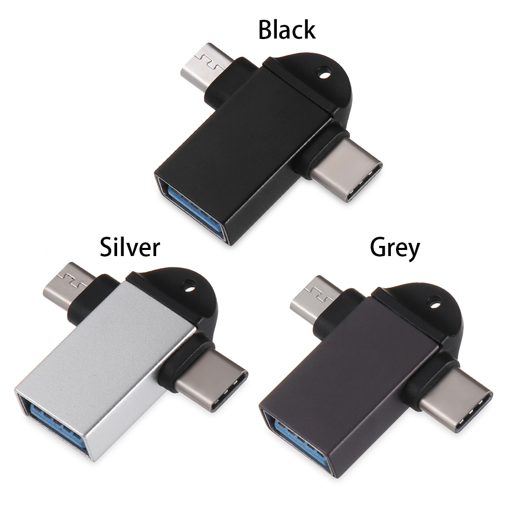 Đầu Chuyển Đổi Otg 2 Trong 1 Cổng Micro Usb Nhiều Màu Cho Điện Thoại / Máy Tính Bảng