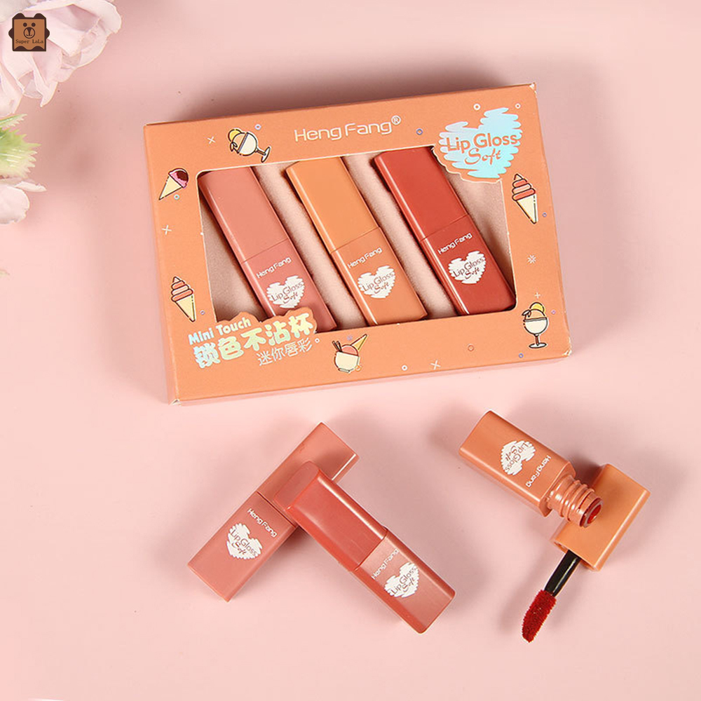 (Hàng Mới Về) Set 3 Son Môi Hengfang Lâu Trôi Và Chống Thấm Nước Cao Cấp