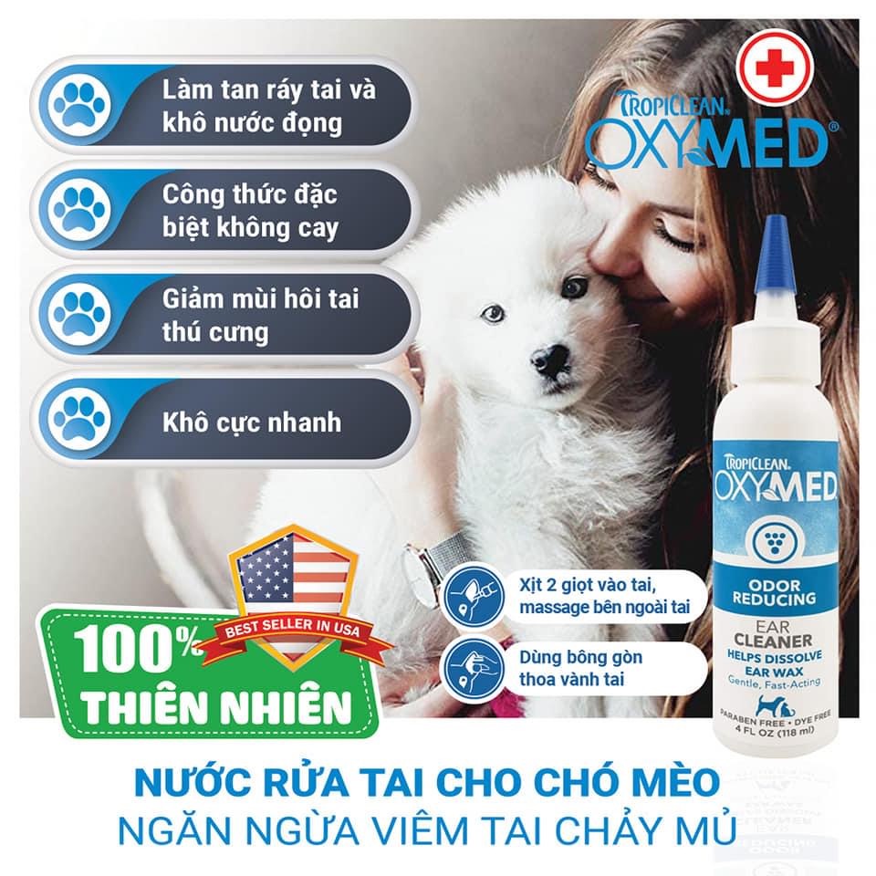 30ml - OXYMED EAR CLEANER – DUNG DỊCH RỬA TAI CHO THÚ CƯNG