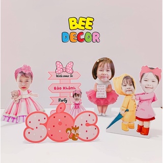 Cây Welcome Sinh Nhật In Hình Chibi, Tên Bé