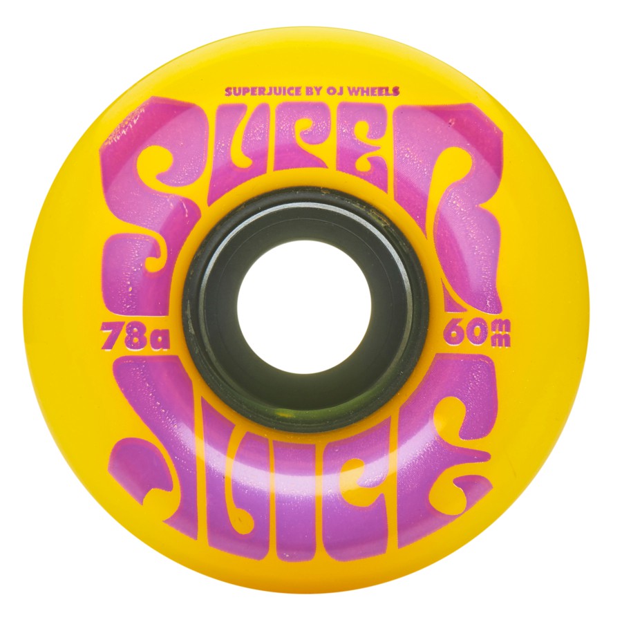 Bộ Bánh Ván Trượt Skateboard Chuyên Nghiệp Mỹ- OJ 60MM SUPER JUICE YELLOW 78A WHEELS (SOFT WHEELS)