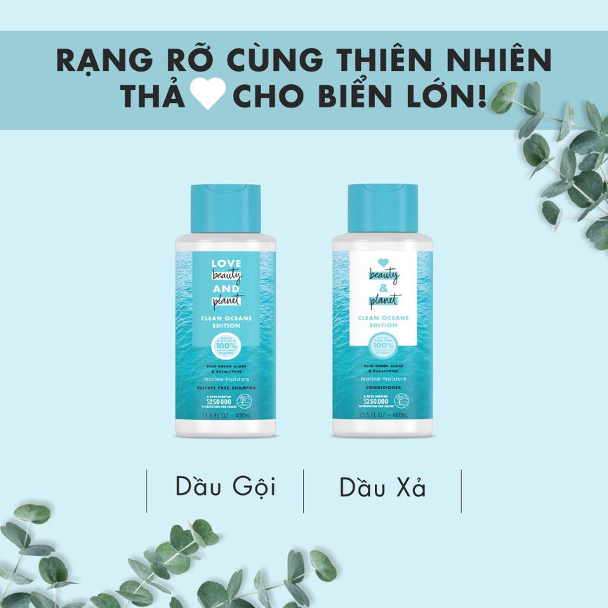 Dầu xả tảo biển dưỡng ẩm Love Beauty and Planet 400 ml | BigBuy360 - bigbuy360.vn