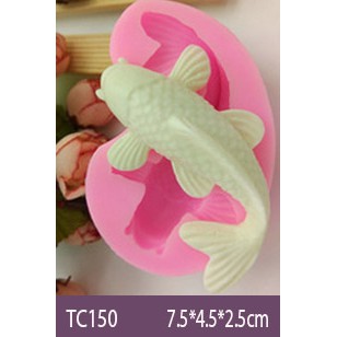 Khuôn silicon hình cá chép KT: 7.5cm x 4.5cm x 2.5cm