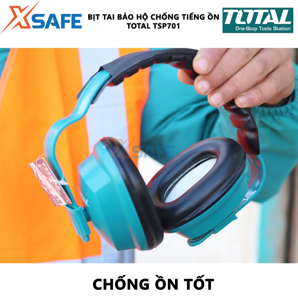 Bịt tai bảo hộ chống tiếng ồn TOTAL TSP701 | tai nghe chống ồn miếng bọt xốp mềm, NRR: 24dB bảo vệ khứu giác (đôi tai)