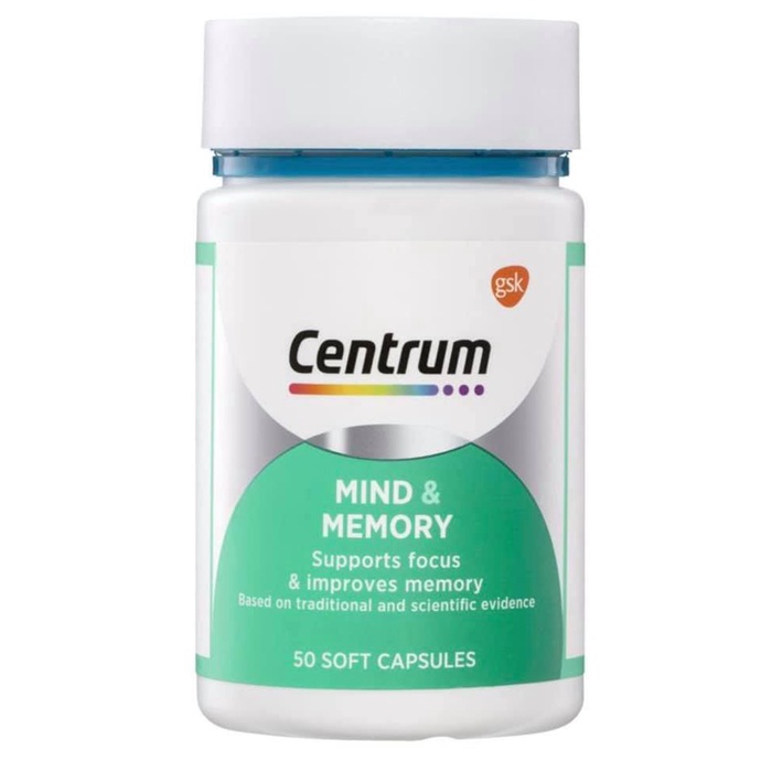 Viên Uống Bổ Não và Cải Thiện Trí Nhớ Cemtrum Mind & Memory 50 Soft Capsules