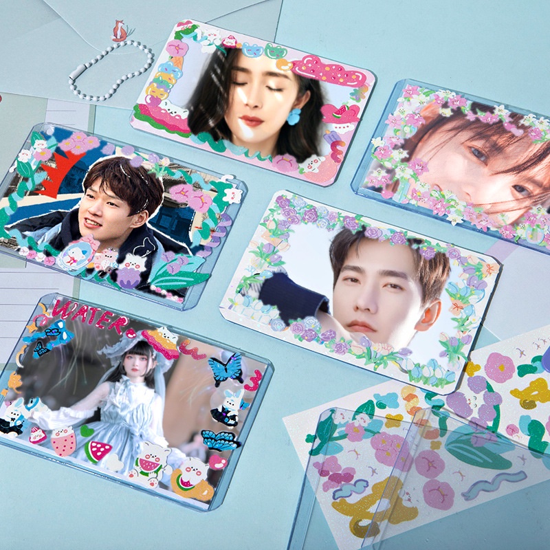 Túi Đựng Thẻ/Bưu Thiếp Màu Trong Suốt In Hình Thần Tượng