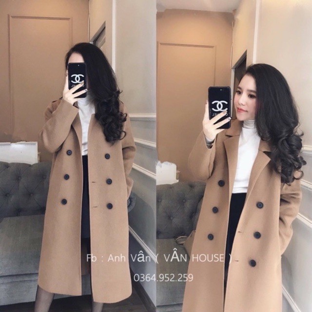 Áo Khoác Dạ Ép Loại 1Cao Cấp Dáng Dài Trẻ Trung Hiện Đại (Hàng Loại 1 Có sz có Dây Đeo)