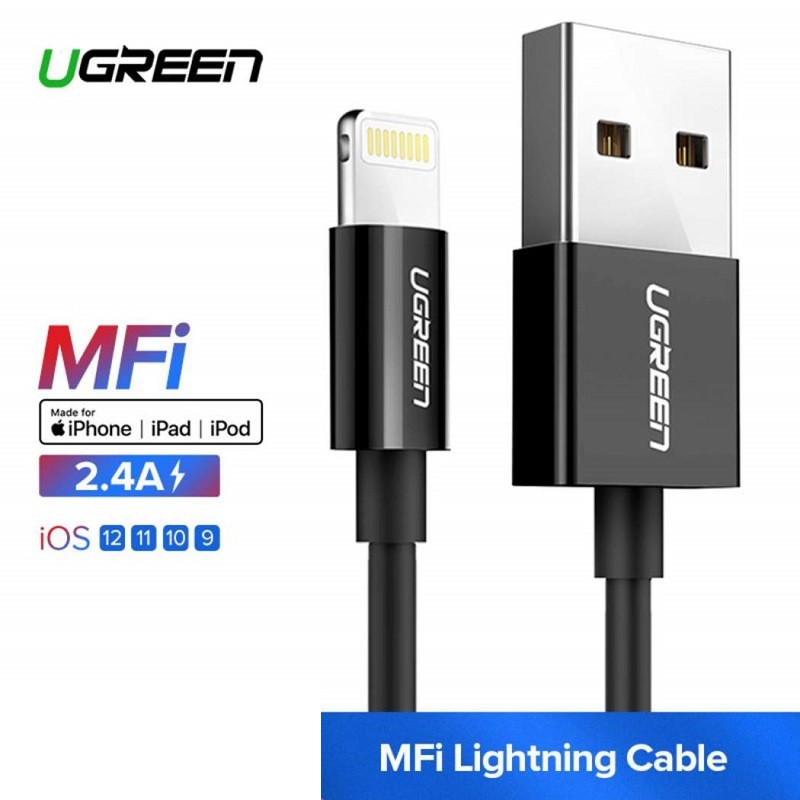 Cáp sạc cho ip|tablet 2.4a ugreen cao cấp