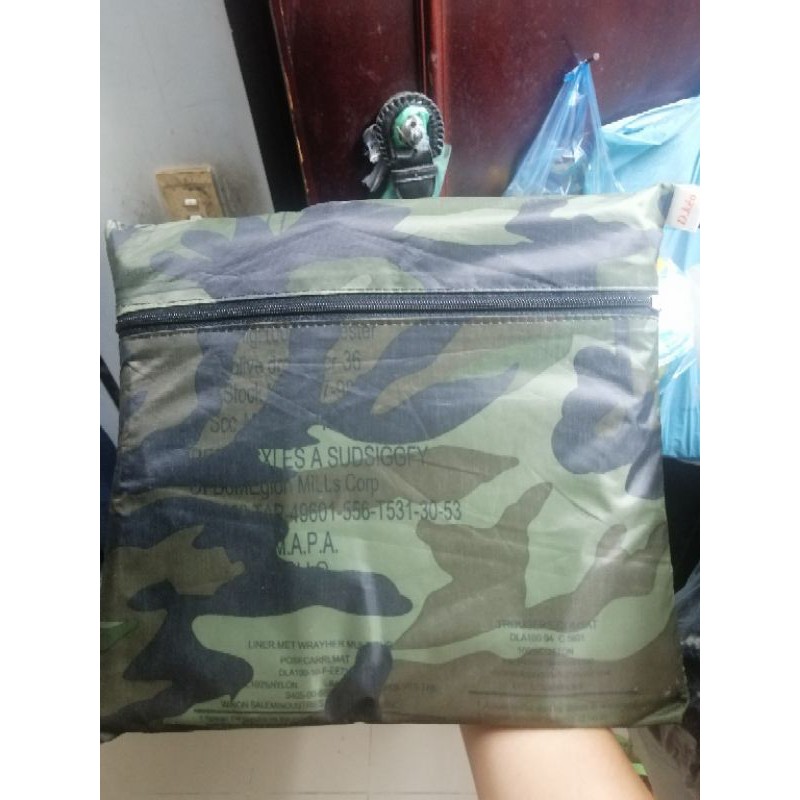 áo mưa vải dù rằng ri camo DÂY KÉO