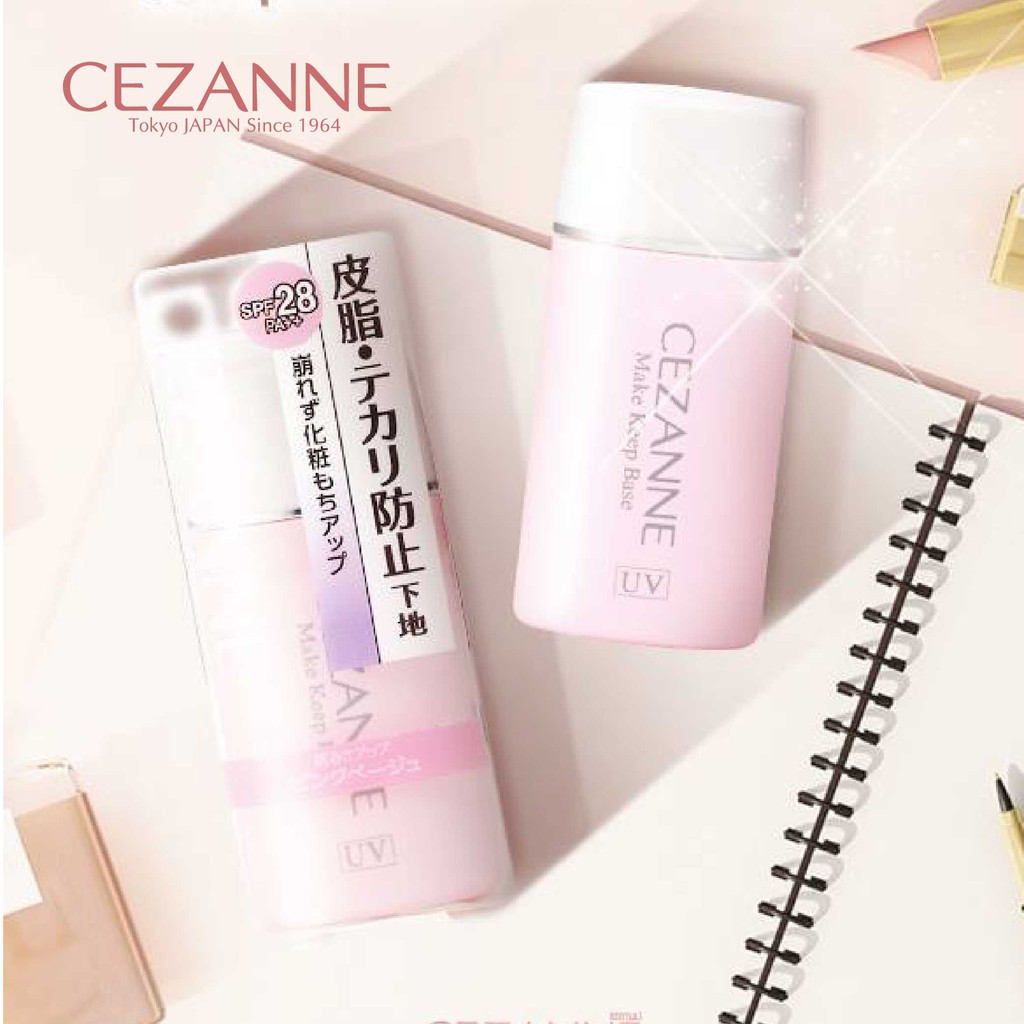 Kem lót trang điểm Cezanne Make Keep Base Nhật Bản kiềm dầu nâng tone che lỗ chân lông 30ml