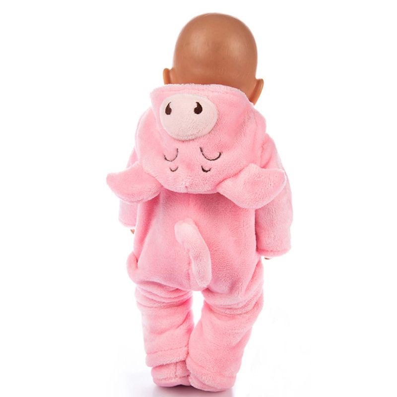 Bộ Áo Liền Quần + Giày Thời Trang Thu Đông Dễ Thương Cho Búp Bê 18-inch