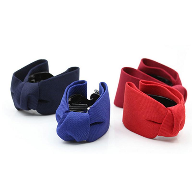 Kẹp tóc hình nơ màu trơn xinh xắn thời trang cho nữ