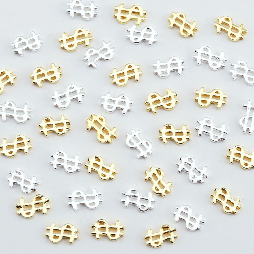 [Hàng mới về] Bộ 20 phụ kiện kiểu đô la 3D trang trí móng tay nghệ thuật thủ công