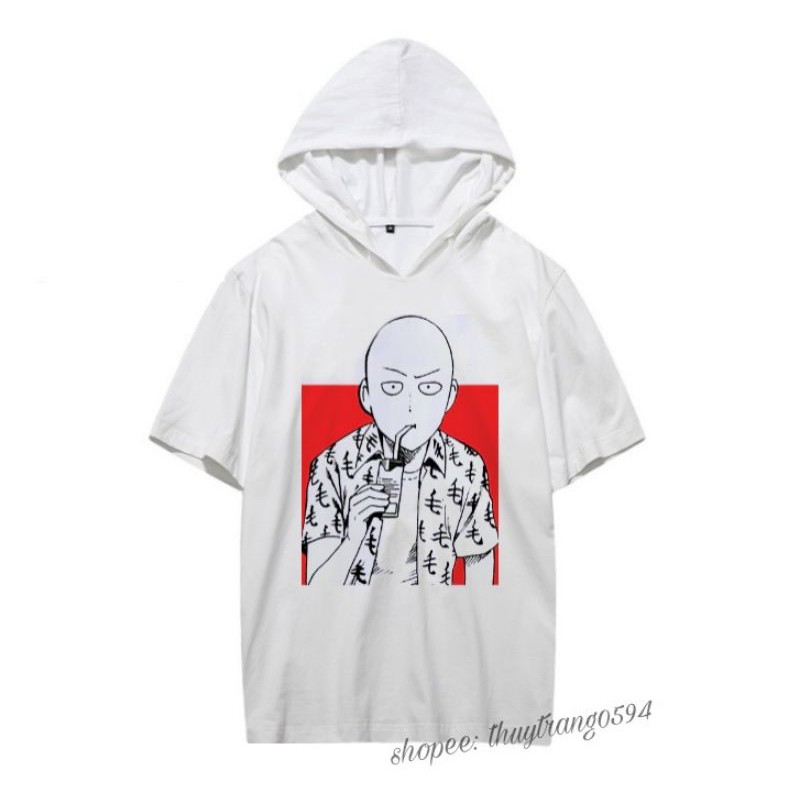Áo Hoodie Tay Lửng in hình Saitama One Punch Man