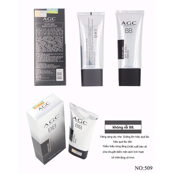[SALE GIÁ GỐC] Kem Nền Dưỡng Ẩm Đa SinhTố BB Cream AGC Đa NO.509 [SPF35/PA++] 40ml