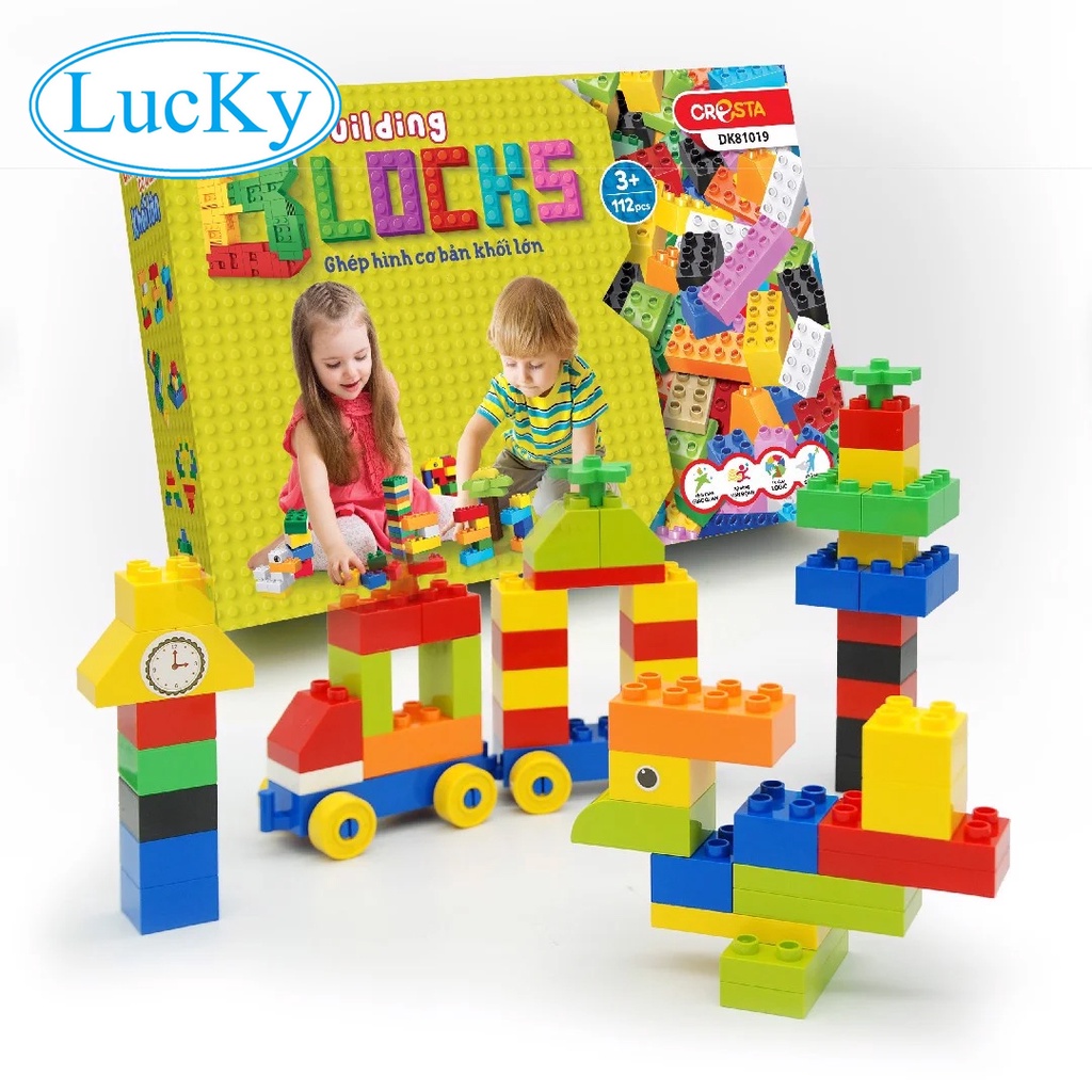 Đồ Chơi  Ghép Hình Cơ Bản Khối Lớn DUKA TOYS - DK81019 An Toàn Cho Trẻ