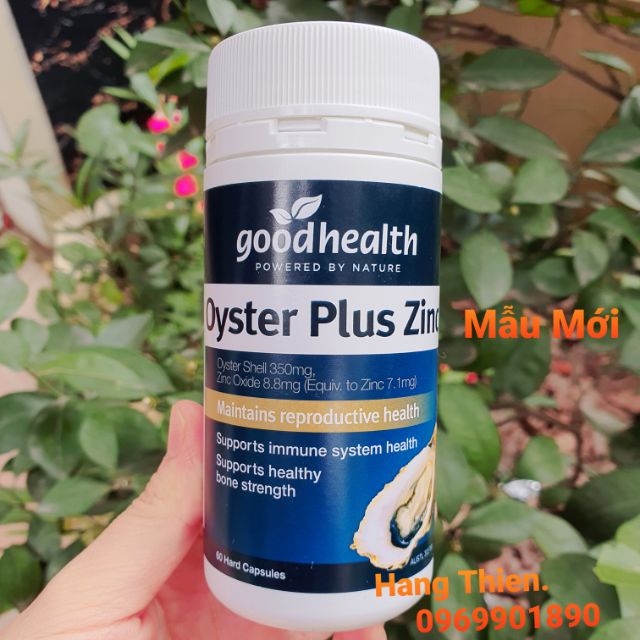 (Bill Úc) Tinh chất hàu Good Health  Oyster Plus zinc_60 viên