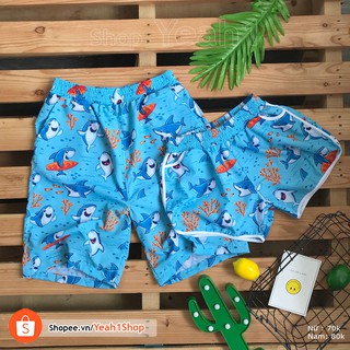 [Yeah1Shop]- Quần đôi đi biển cá mập san hô (nam nữ)