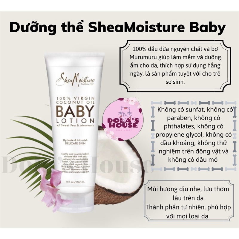 DƯỠNG THỂ SHEA MOISTURE LOTION BABY