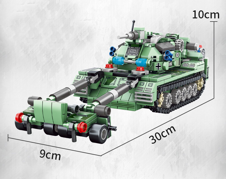 Đồ chơi lắp ráp cho bé trai Robot và Xe Tank 8 trong 1 với 832 chi tiết có thể ráp thành 25 kiểu khác nhau