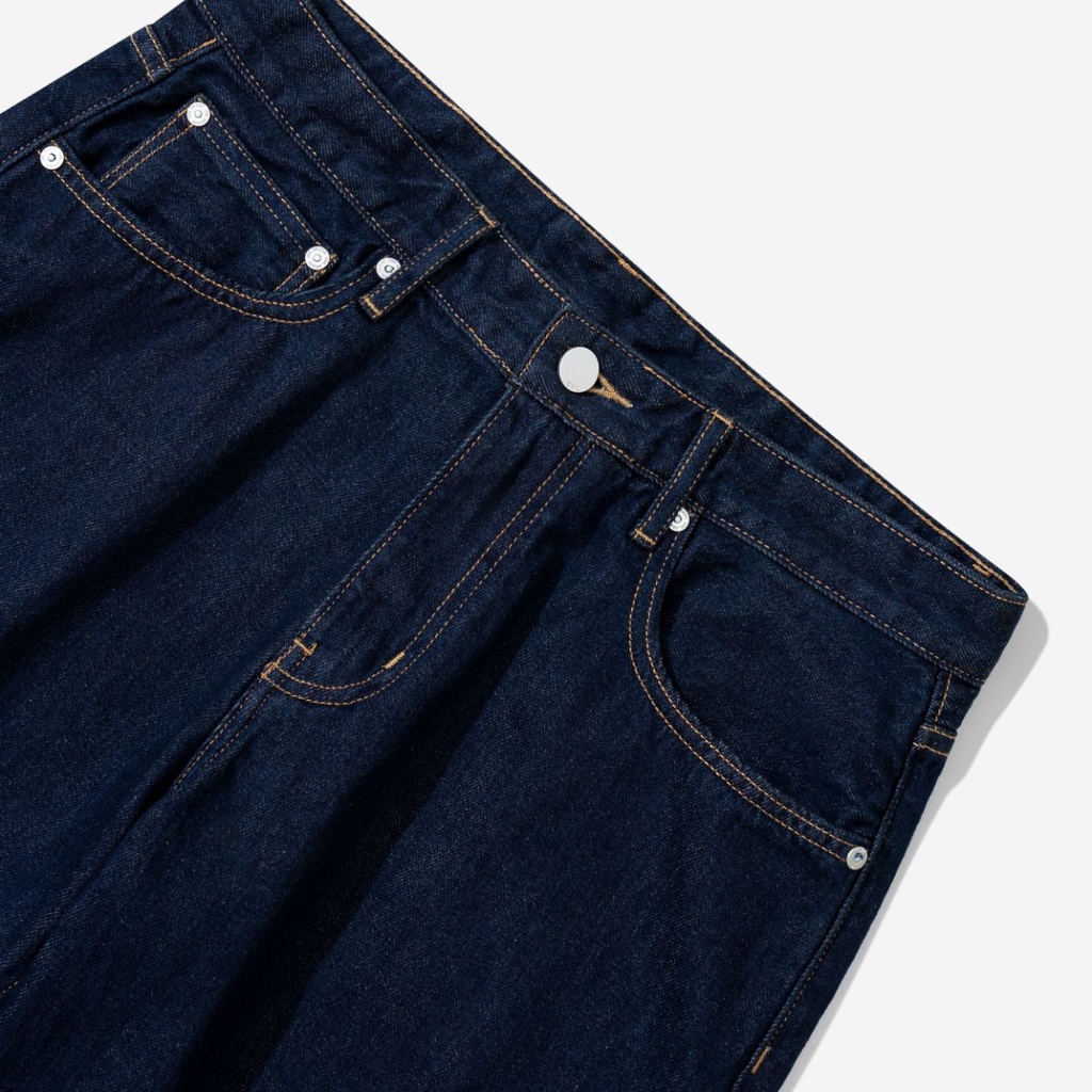 OWL BRAND® BLANK RELAX SHORT JEANS - Quần Short nam Jean ống rộng / Indigo