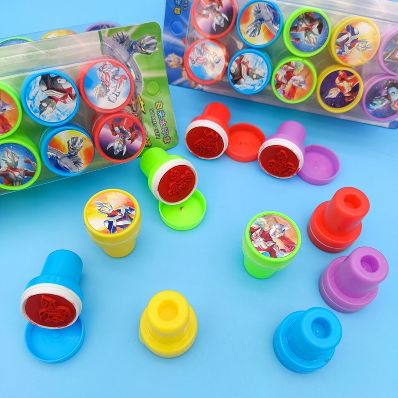 Set 10 dấu ấn  In hình siêu nhân cho bé trai