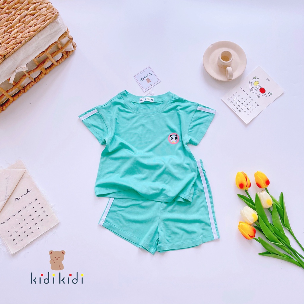 Bộ ngắn thun lạnh viền Bigbaby, chất thun lạnh mềm mát thoải mái cho bé 8-27KG