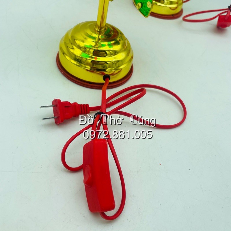 Đèn thờ cánh nhựa 3 bông hoa sen