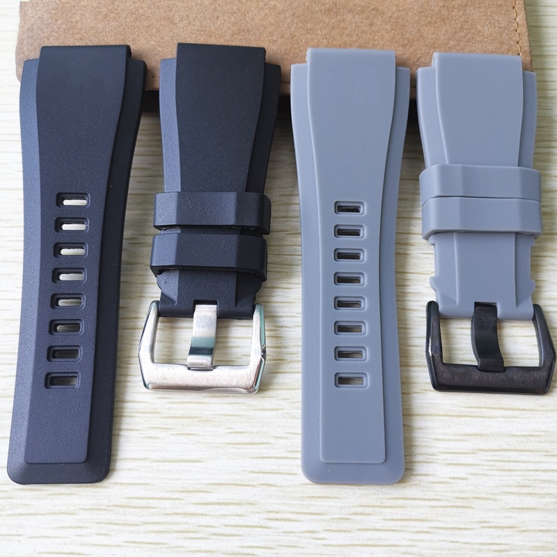 Dây Đeo Đồng Hồ Silicon 24mm Thay Thế Cho Bell Ross Bell Ross Strap BR01 03