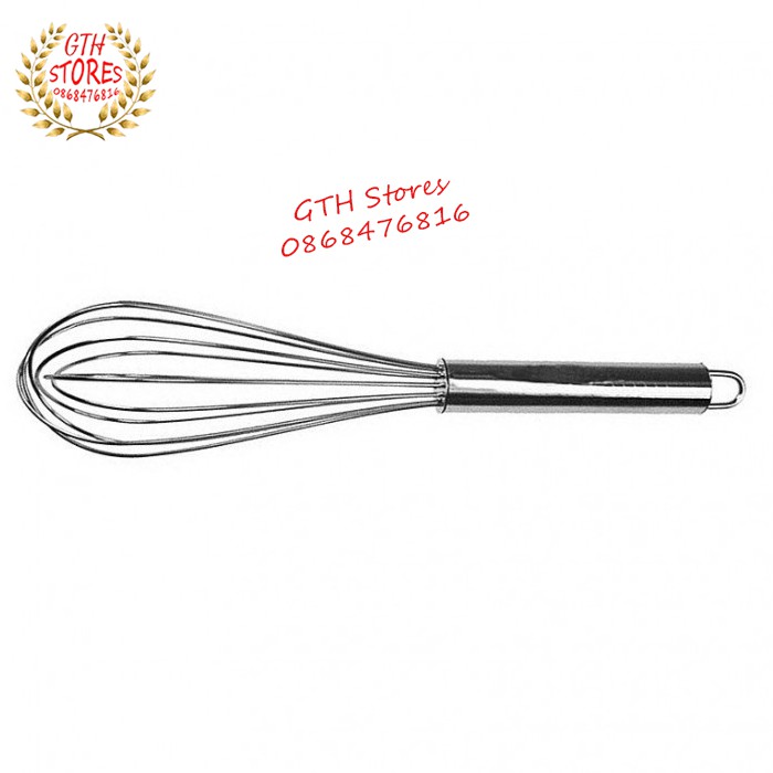 Cây đánh trứng động năng có lò xo tự quay - đánh trứng, đánh bột inox chắc chắn  _GTH Stores