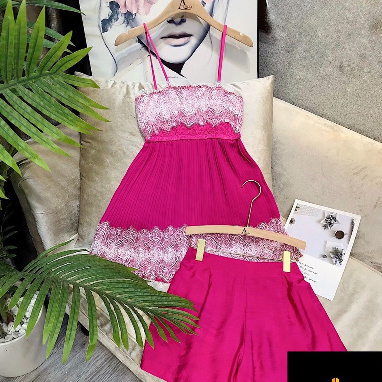 Set quần giả váy chiffon pha ren - Bũn Boutique