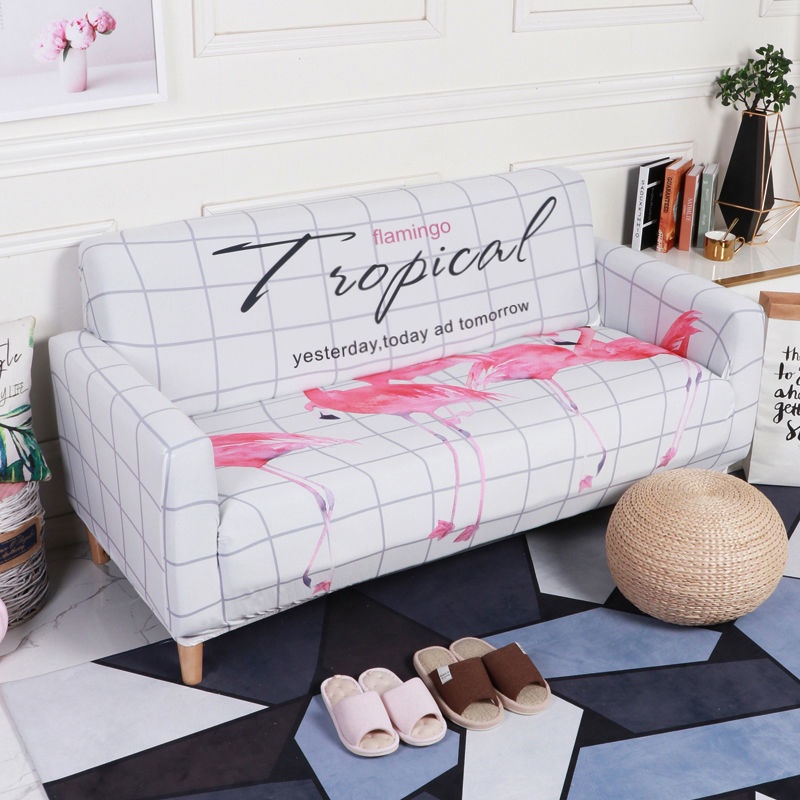 Vỏ Bọc Ghế Sofa Co Giãn Chống Bụi In Họa Tiết Hoạt Hình Thông Dụng Cho 1-4 Người