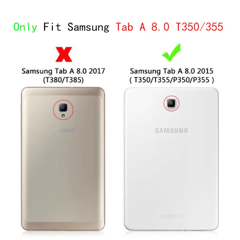 Bao da máy tính bảng họa tiết vỏ vải nắp lật kiêm giá đỡ cho Samsung Galaxy Tab A 8.0'' 2015 SM-T350 T355 P350 P355