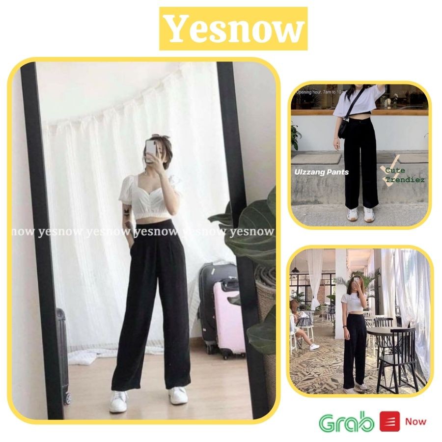 QUẦN ỐNG SUÔNG CULOTTES CẠP CAO KIỂU DÁNG HÀN QUỐC 94CM (ảnh thật/sẵn)