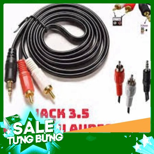 SeO GIA BAT NGO  Dây Chuyển Jack 3.5mm Sang 2 Đầu Bông Sen Audio Dây Dài 1mét5 ( Loại tốt) MỚI NHẤT MỚI