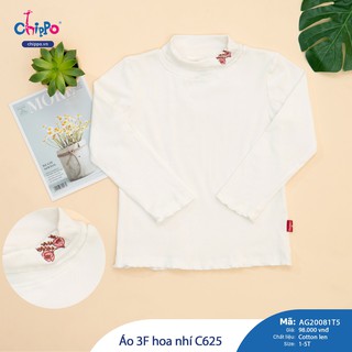 Áo giữ nhiệt cổ 3p cho bé gái Chippo