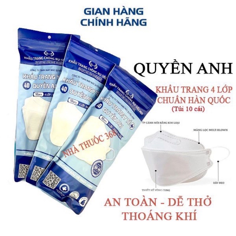 Thùng 300 cái khẩu trang kf94-4 lớp kháng khuẩn chống bụi siêu mịn