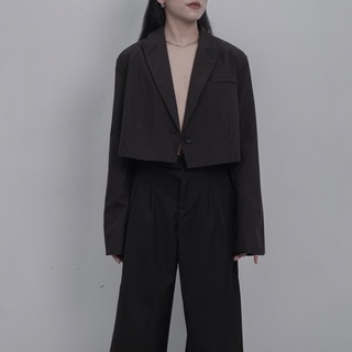 Áo blazer croptop vest nữ đệm vai hai lớp lót Cropped BLAZER