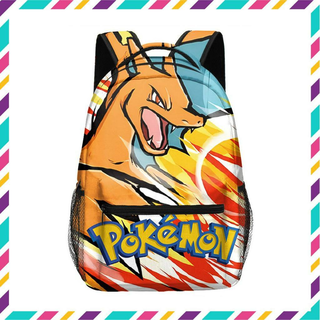 Balo đi học, balo học sinh cấp 1 hoạ tiết pikachu, balo pokemon, balo thời trang cho học sinh