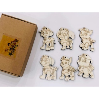 Tô màu gỗ ĐỘI CHÓ CỨU HỘ - tặng kèm chân đế