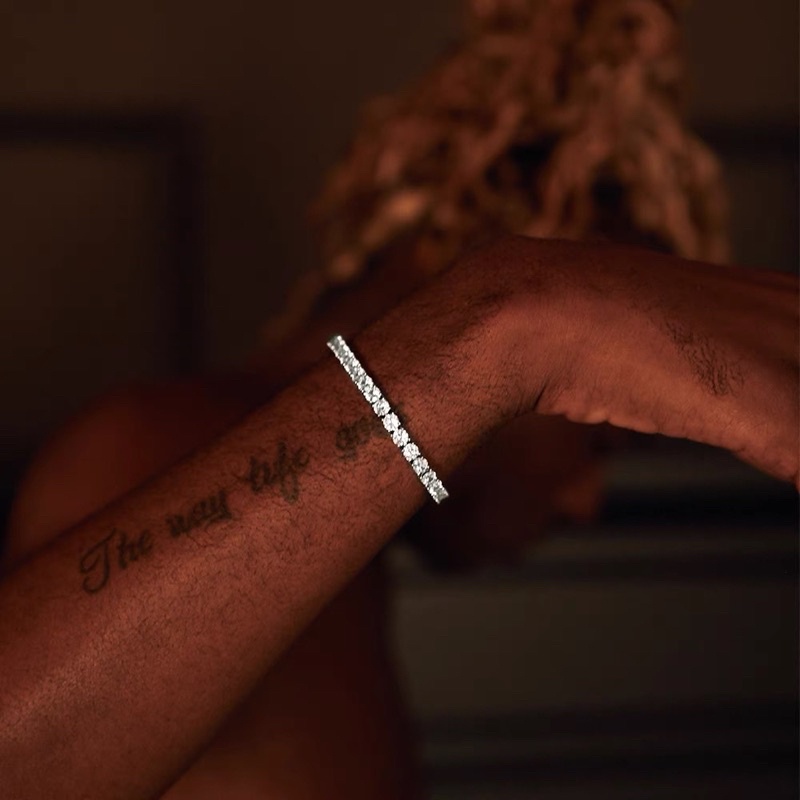 Vòng tay- Lắc tay tennis chain chuẩn Bạc ý 925 cao cấp đính đá lấp lánh