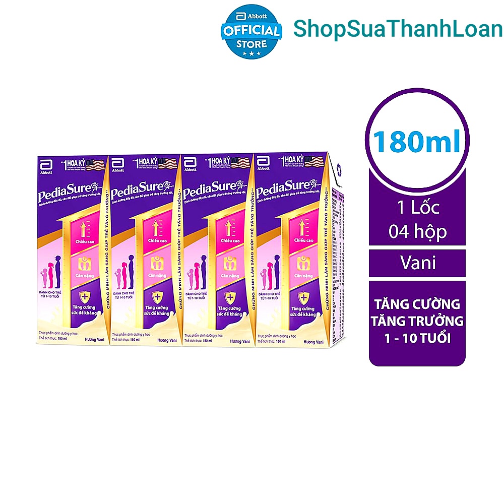 [HSD T1-2024] COMBO 6 Lốc 24 Hộp Pediasure Vani 180ml.